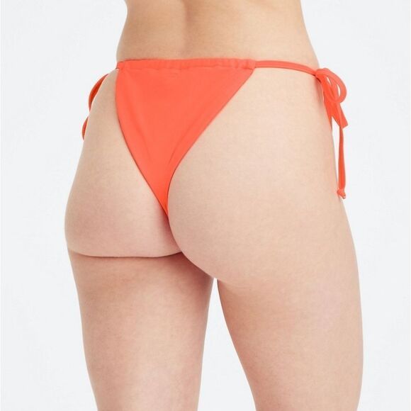 NEW Fabletics High-Cut Hi-Cut‎ String Bikini Bottom Neon Orange Size XXS 0-2 - Picture 4 of 10